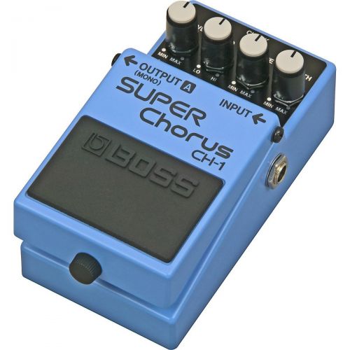  Boss CH-1 Classic Stereo Super Chorus Pedal Bundle with Blucoil Power Supply Slim AC/DC Adapter for 9 Volt DC 670mA and 4 Pack of Guitar Picks