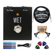 Gamechanger Audio Footswitch for Plus Pedal Bundle with Blucoil 10-FT Mono Instrument Cable, 2-Pack of Pedal Patch Cables, 4-Pack of Celluloid Guitar Picks, and 5-Pack of Reusable