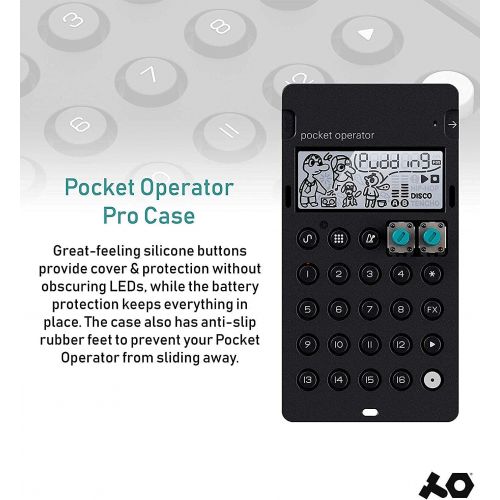  Teenage Engineering PO-35 Pocket Operator Speak Vocal Sampler/Sequencer Bundle with CA-X Silicone Case, Blucoil 3-Pack of 7 Audio Aux Cables, and 2 AAA Batteries