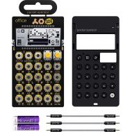 Teenage Engineering Pocket Operator PO-24 Office Operator Office Noise Sequencer Bundle with CA-X Silicone Case, Blucoil 3-Pack of 7 Audio Aux Cables, and 2 AAA Batteries