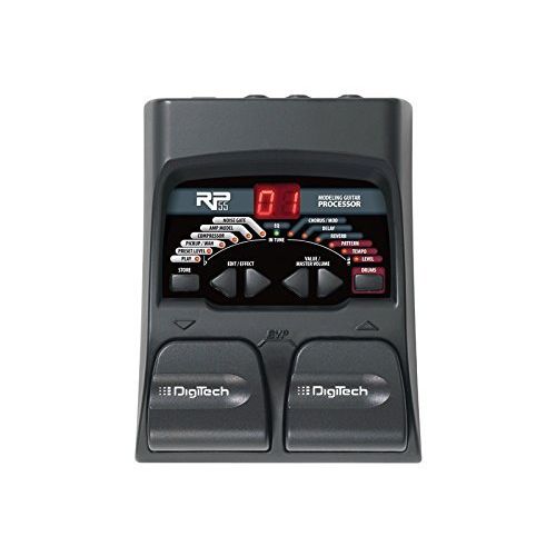  DigiTech RP55 Multi-FX Pedal with Built-In Guitar Tuner -INCLUDES- Blucoil Power Supply Slim ACDC Adapter for 9 Volt DC 670mA AND 4 Blucoil Guitar Picks