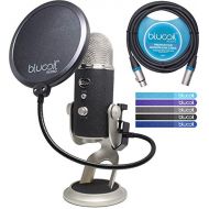 Blue Microphones Yeti PRO XLR & USB Condenser Microphone Bundle with Blucoil Pop Filter, 10-Ft XLR Cable and 5-Pack of Reusable Cable Ties