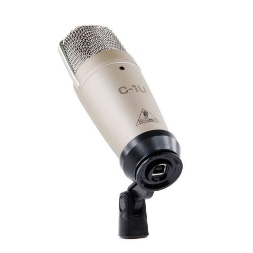  Behringer C-1U USB Condenser Microphone with Cardioid Polar Pattern Bundle with Blucoil Pop Filter Windscreen