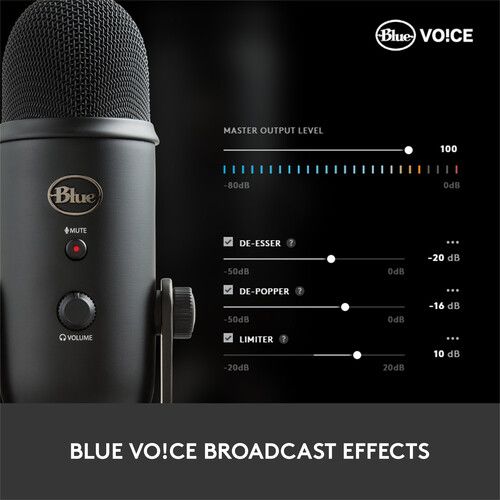  Blue Yeticaster Professional Broadcast Bundle (Blackout)