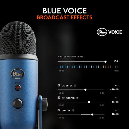  Blue Yeti USB Microphone (Midnight Blue)