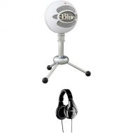 Blue Snowball USB Condenser Microphone Value Kit with Headphones (White)