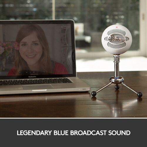  Blue Snowball USB Condenser Microphone with Accessory Pack (White)