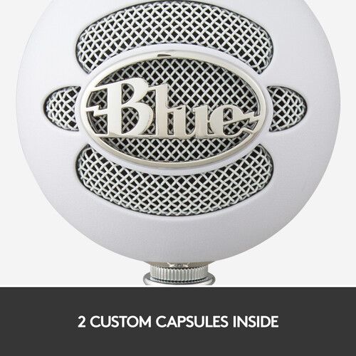 Blue Snowball USB Condenser Microphone with Accessory Pack (White)
