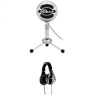 Blue Snowball USB Condenser Microphone Value Kit with Headphones (Brushed Aluminum)