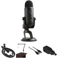 Blue Yeti USB Mic Kit with Shockmount & Boom Arm