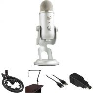 Blue Yeti USB Condenser Microphone Broadcast Kit with Shockmount, Broadcast Arm, and USB Adapter