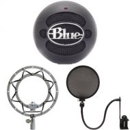 Blue Microphones Snowball (Gloss Black) - Shockmount and Pop Filter Bundle