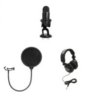 Blue Yeti USB Microphone - Blackout Edition - Studio Bundle