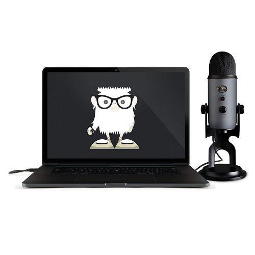  Blue Microphone Yeti USB Microphone (Slate) with Knox Shock Mount, Studio Stand and Pop Filter