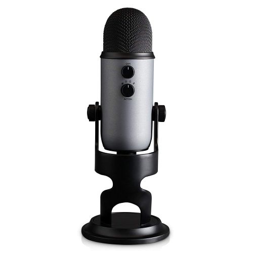  Blue Microphone Yeti USB Microphone (Slate) with Knox Shock Mount, Studio Stand and Pop Filter