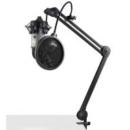 Blue Microphones Yeti Slate USB Microphone with Knox Studio Arm, Shock Mount and Pop Filter