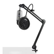 Blue Microphones Yeti Slate USB Microphone with Knox Studio Arm and Pop Filter