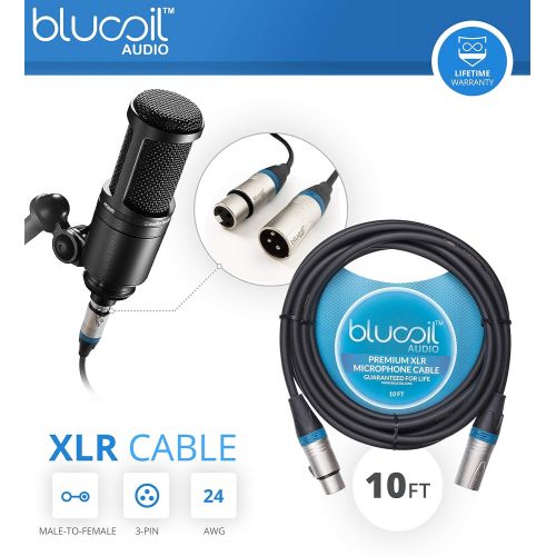  Blue Microphones Icicle XLR to USB Mic ConverterPreamp -INCLUDES- Blucoil Audio 10 Feet Balanced XLR Cable AND 5 Pack of Reusable Cable Ties