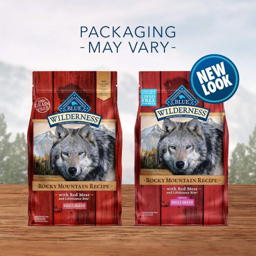  Blue Buffalo Wilderness Rocky Mountain Recipe High Protein Grain Free, Natural Adult Small Breed Dry Dog Food