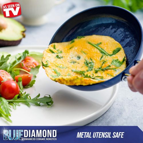  Blue Diamond Cookware Healthy Ceramic Nonstick Mini Egg Pan