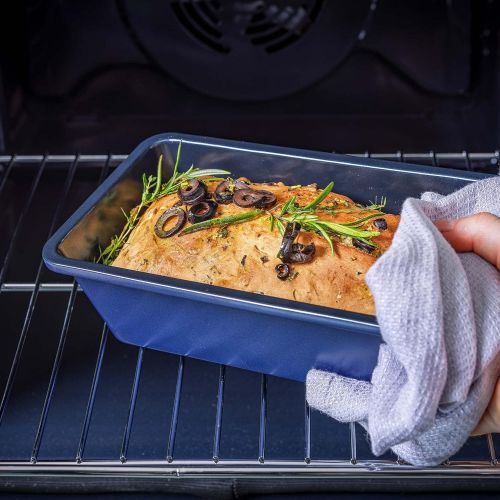  [아마존베스트]Blue Diamond Cookware Bakeware Diamond-Infused Ceramic Nonstick Loaf Pan