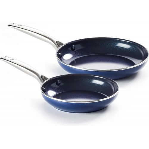  [아마존베스트]Blue Diamond Cookware Pan 9.5& 11, 2pk Frypan