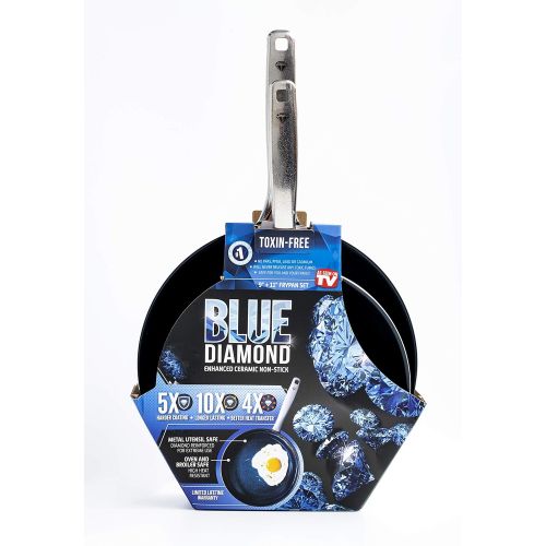  [아마존베스트]Blue Diamond Cookware Pan 9.5& 11, 2pk Frypan