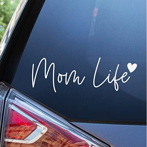  Blue Giraffe Mom Life Car Decal - 7 Cute Bumper Sticker for Your Car