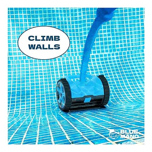  2 Wheel Cleaner Two Turbine Drive Pool Vacuum, Suction-Side Inground Automatic Vacuum Pool Cleaner, for Cleaning Debris, for Pools up to 16 x 32 ft, Climb Walls