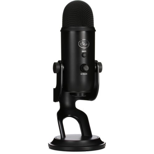  Blue Microphones Yeti Multi-pattern USB Condenser Microphone with M20x Headphones - Blackout