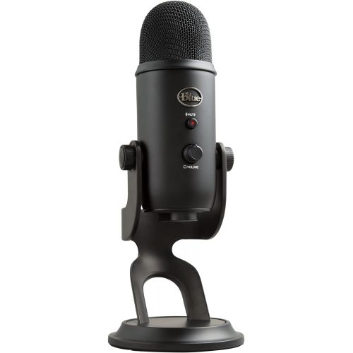  Blue Microphones Blue Yeti USB Mic for Recording and Streaming on PC and Mac, Blue VO!CE effects, 4 Pickup Patterns, Headphone Output and Volume Control, Mic Gain Control, Adjustable Stand, Plug an