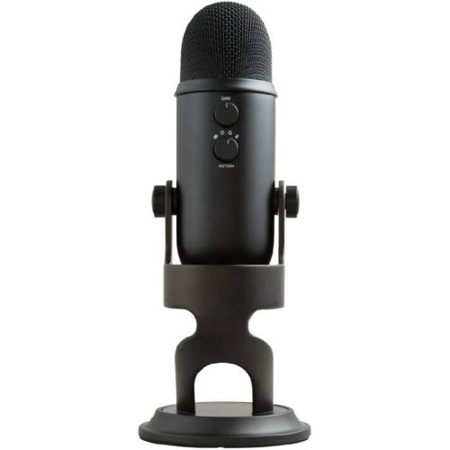  [아마존베스트]Blue Microphones Blue Yeti Microphone (Blackout) with Knox Boom Arm Stand, Pop Filter and Shock Mount Bundle