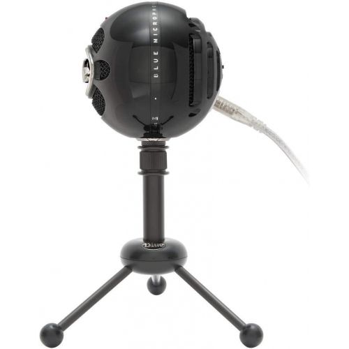  [아마존베스트]Blue Microphones Snowball Plug & Play USB Microphone Black Bundle with Pop Filter and Studio Headphones