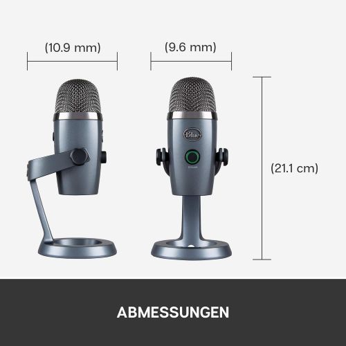  [아마존베스트]Blue Microphones Yeti Nano Professional USB Condenser Microphone with Multiple Recording Patterns and Latency Monitoring, for Recording and Streaming on PC and Mac, grey