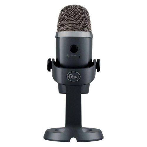  Blue Microphones BLUE MICROPHONES Yeti Nano Premium USB Microphone (Shadow Grey - 0281) + Suspension Boom Scissor Arm Stand + Microphone Wind Screen + Mic Stand Adapter + MicroFiber Cloth