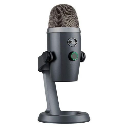  Blue Microphones BLUE MICROPHONES Yeti Nano Premium USB Microphone (Shadow Grey - 0281) + Suspension Boom Scissor Arm Stand + Microphone Wind Screen + Mic Stand Adapter + MicroFiber Cloth