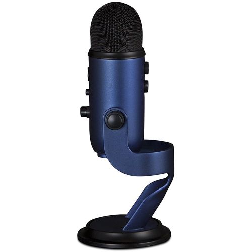  Blue Microphones BLUE MICROPHONES Yeti USB Microphone Midnight Blue (Yeti Midnight Blue) + Professional Headphones + Suspension Boom Scissor Arm Stand + Microphone Wind Screen + Mic Stand Adapter +