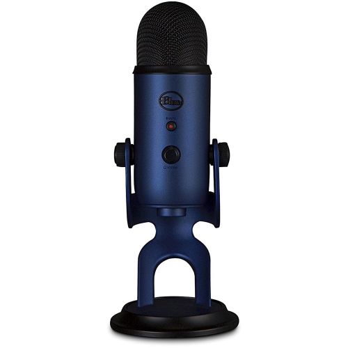  Blue Microphones BLUE MICROPHONES Yeti USB Microphone Midnight Blue (Yeti Midnight Blue) + Professional Headphones + Suspension Boom Scissor Arm Stand + Microphone Wind Screen + Mic Stand Adapter +