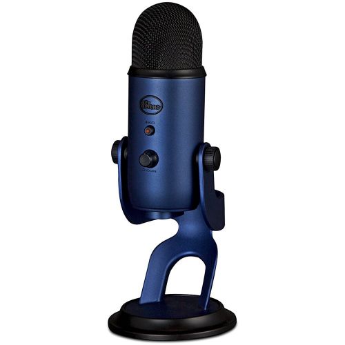  Blue Microphones BLUE MICROPHONES Yeti USB Microphone Midnight Blue (Yeti Midnight Blue) + Professional Headphones + Suspension Boom Scissor Arm Stand + Microphone Wind Screen + Mic Stand Adapter +