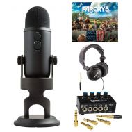 Blue Microphones Blackout Yeti Microphone Far Cry 5 PC Game Bundle with Studio Headphones and 4-Channel Headphone Amp