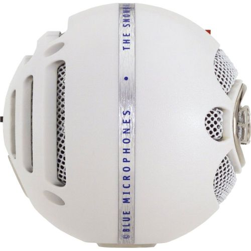  Blue Microphones Snowball USB Microphone - Textured White (4911-SBBN) with Pop Shield Universal Pop Filter Microphone Wind Screen with Mic Stand Clip