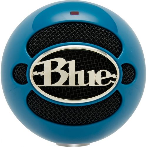  Blue Microphones Snowball Microphone (Neon Blue) wHeadphones & Knox Pop Filter