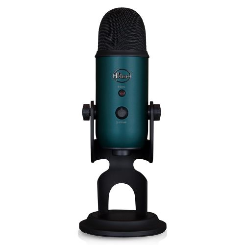  Blue Microphones Blue Microphone Yeti Teal USB Microphone with Compass Boom Arm, Radius III Shockmount, Knox Pop Filter and Headphones