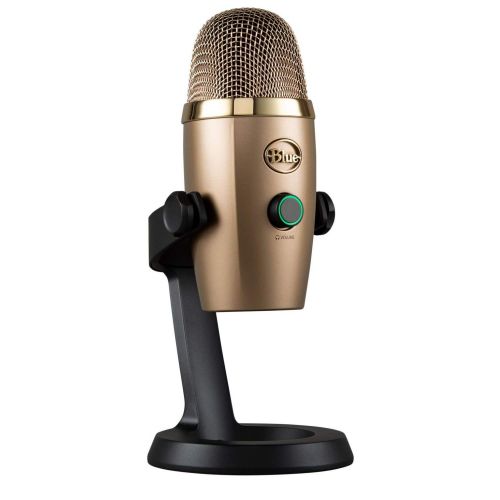  Blue Microphones Blue Yeti Nano Premium USB Microphone (Cubano Gold) with Knox Gear Boom Scissor Arm and Pop Filter