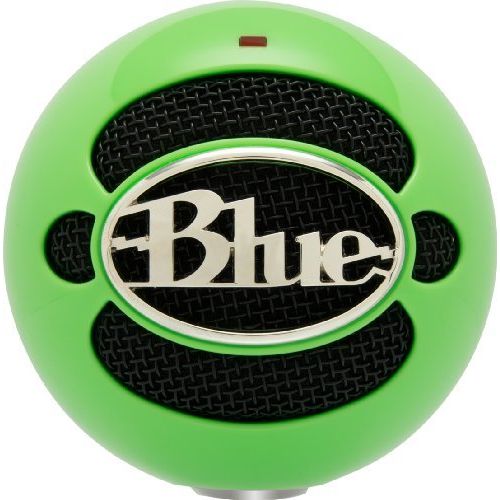  Blue Microphones Snowball-GN USB Microphone (Neon Green) with Boom Scissor Arm and Knox Gear Pop Filter