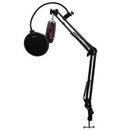 Blue Microphones Yeti Nano USB Microphone (Red Onyx) with Knox Gear Studio Stand and Pop Filter