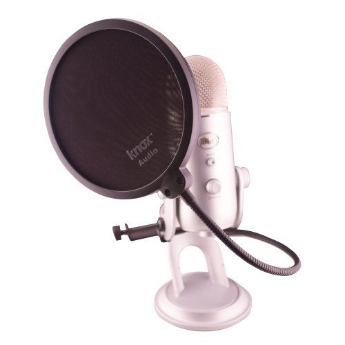  Blue Microphones Blue Yeti Nano USB Microphone (Shadow Gray) with Studio Headphones and Knox Gear Pop Filter