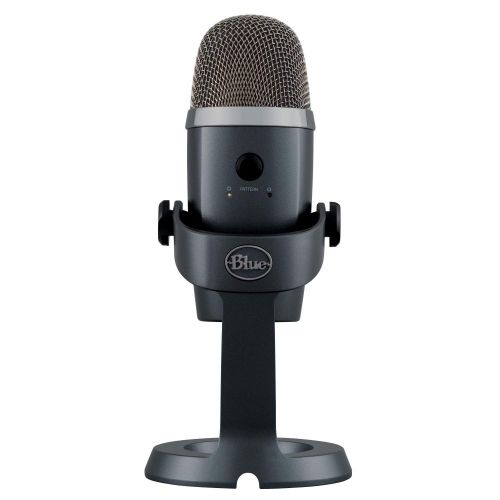  Blue Microphones Blue Yeti Nano USB Microphone (Shadow Gray) with Studio Headphones and Knox Gear Pop Filter