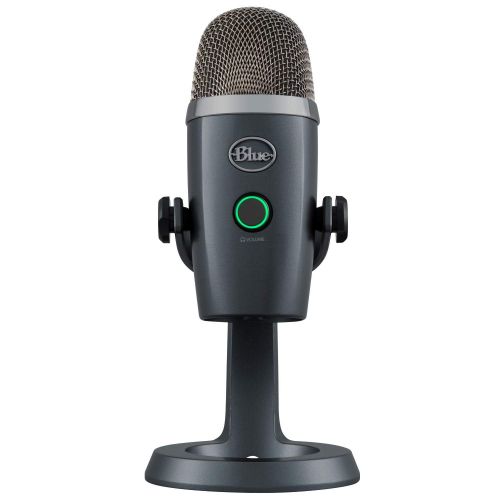  Blue Microphones Blue Yeti Nano USB Microphone (Shadow Gray) with Studio Headphones and Knox Gear Pop Filter