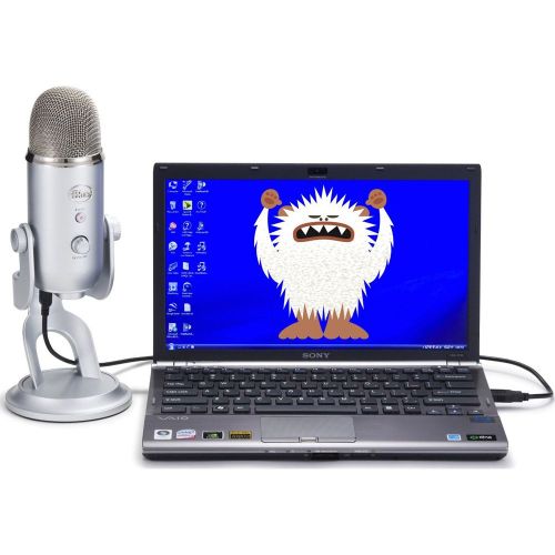  Blue Microphones Yeti Ultimate USB Microphone - Silver (YETI) + Suspension Boom Scissor Arm Stand + Universal Pop Filter Microphone Wind Screen + Mic Stand Adapter + MicroFiber Clo